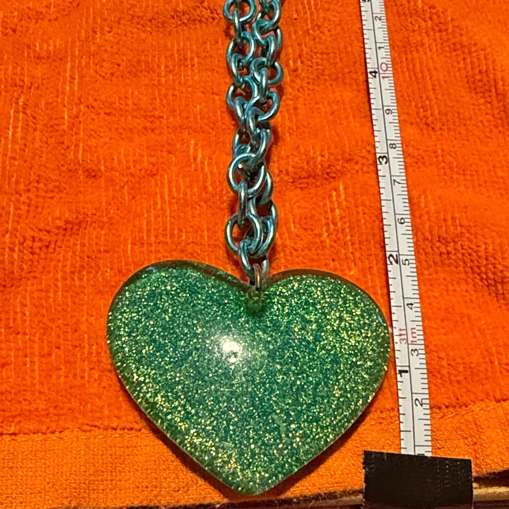 Aqua Heart Pendant Necklace